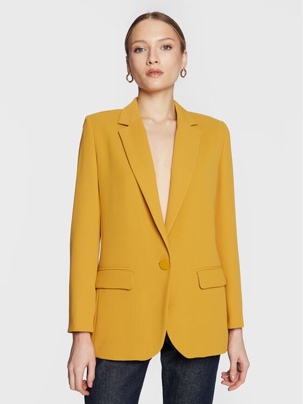 Sisley Sisley Блейзър 26QSLW00M Жълт Regular Fit