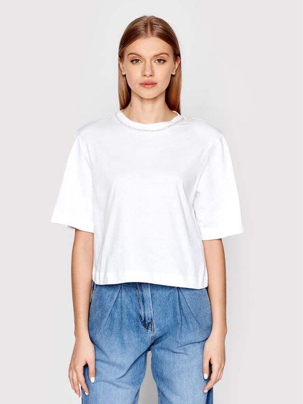 Sisley Sisley Блуза 3AIRL100E Бял Relaxed Fit