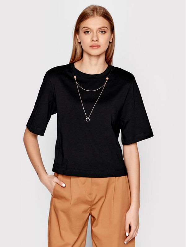 Sisley Sisley Блуза 3AIRL100E Черен Relaxed Fit