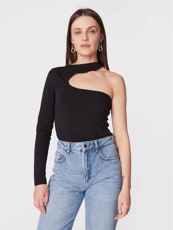 Sisley Sisley Блуза 3VAMW1006 Черен Slim Fit