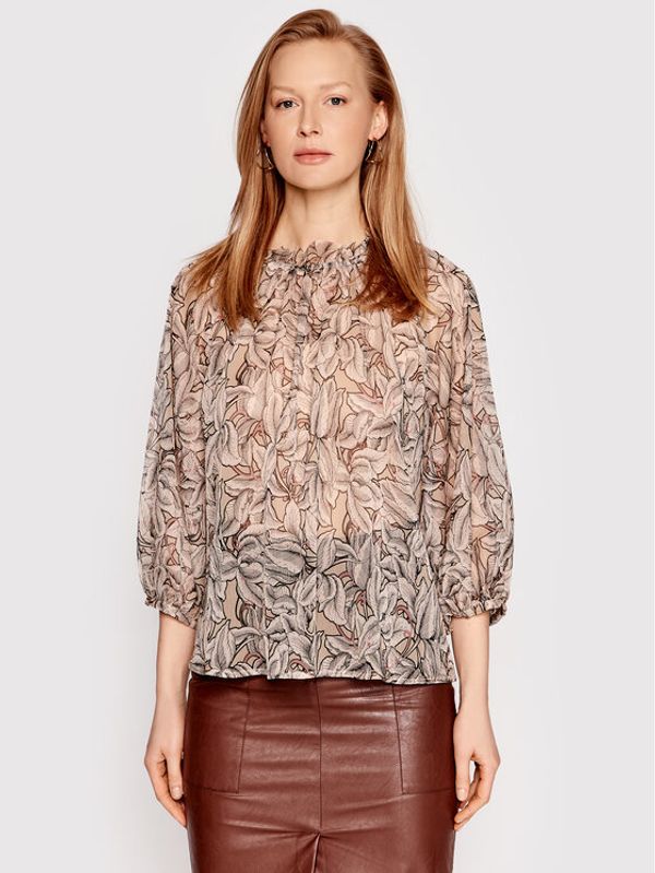 Sisley Sisley Блуза 58AMLQ00J Бежов Regular Fit