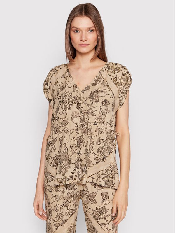 Sisley Sisley Блуза 5PYXLQ01F Бежов Regular Fit