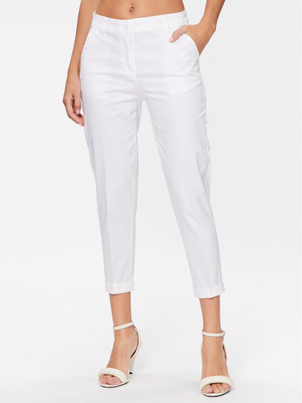 Sisley Sisley Чино панталони 4ED4LF00R Бял Slim Fit