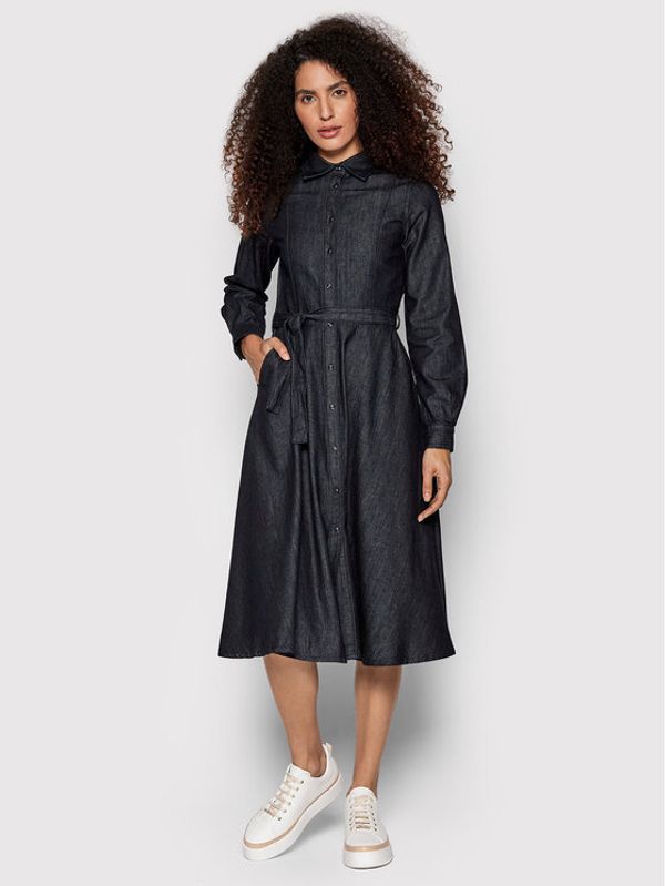 Sisley Sisley Дънкова рокля 4FU6LV00N Тъмносин Regular Fit