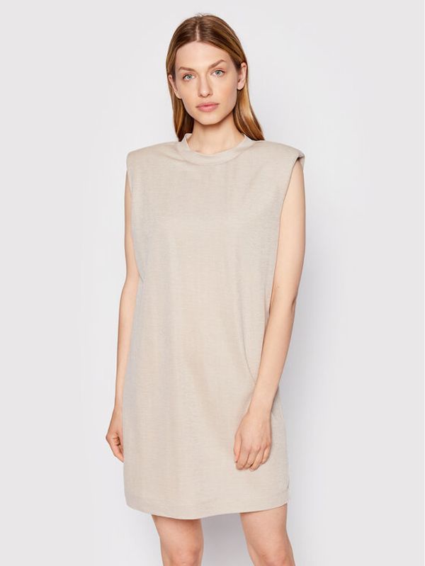 Sisley Sisley Ежедневна рокля 4KNALV00S Бежов Relaxed Fit