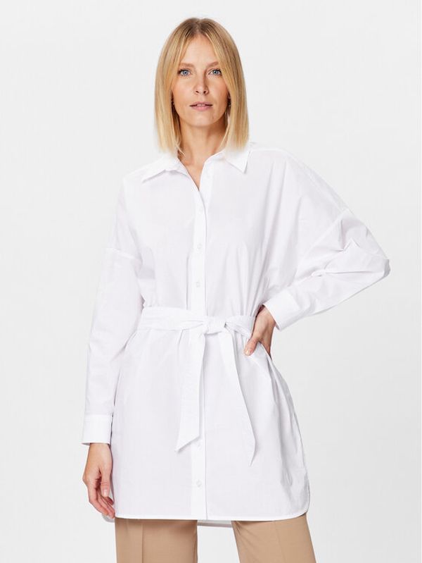 Sisley Sisley Ежедневна рокля 4WMELV03G Бял Regular Fit