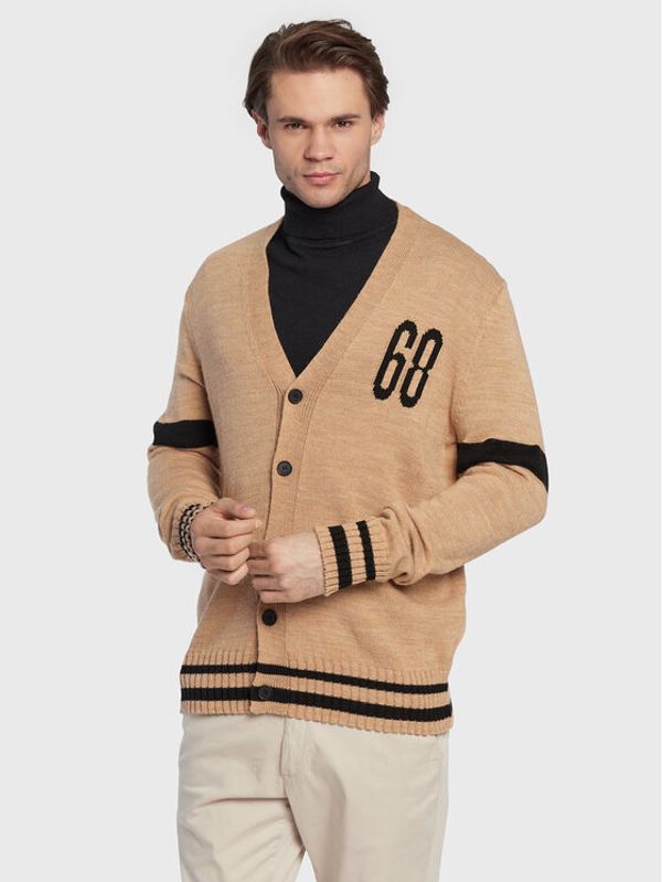 Sisley Sisley Кардиган 117GT600C Бежов Regular Fit