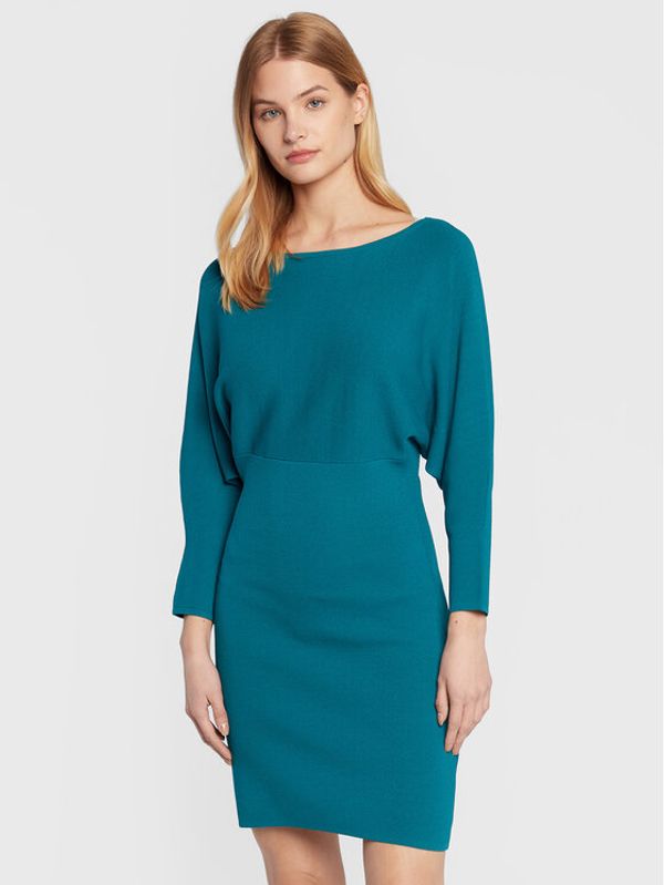 Sisley Sisley Плетена рокля 11APMV004 Син Regular Fit