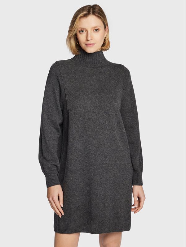 Sisley Sisley Плетена рокля 1244L200T Сив Relaxed Fit