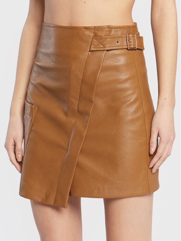 Sisley Sisley Пола от имитация на кожа 41DYL000N Кафяв Regular Fit