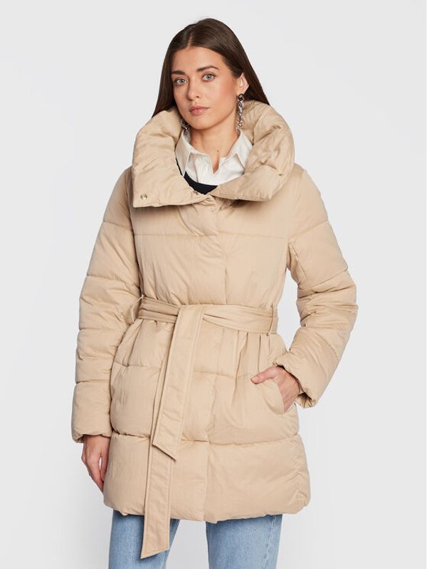 Sisley Sisley Пухено яке 26H9LN01S Бежов Regular Fit