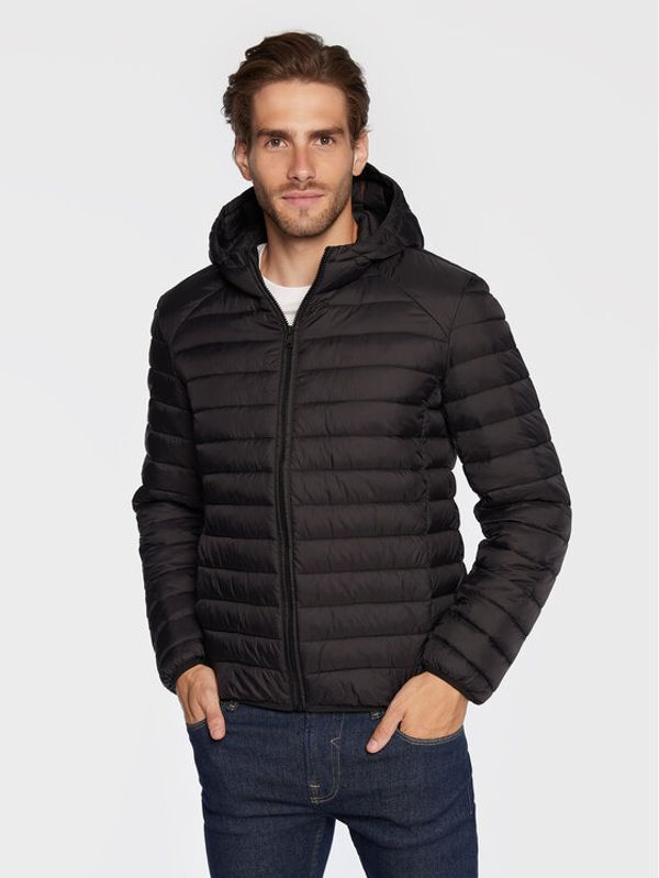 Sisley Sisley Пухено яке 2BA2SN00O Черен Regular Fit