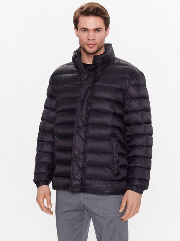 Sisley Sisley Пухено яке 2BA2SN01J Черен Regular Fit