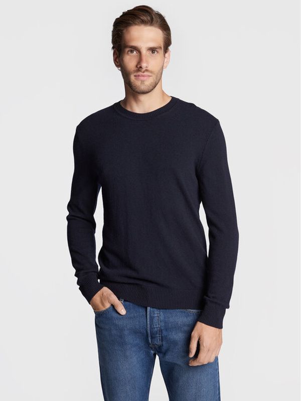 Sisley Sisley Пуловер 102HS1B17 Тъмносин Regular Fit