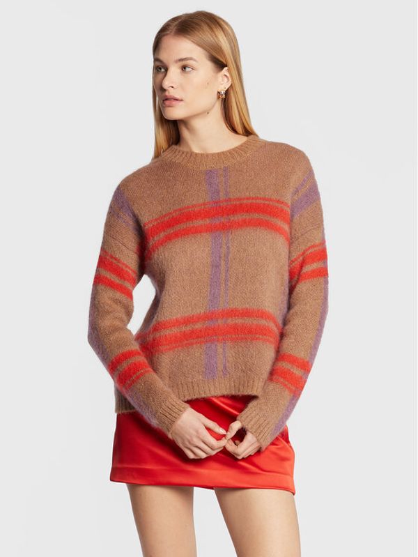 Sisley Sisley Пуловер 1042L101Y Кафяв Regular Fit