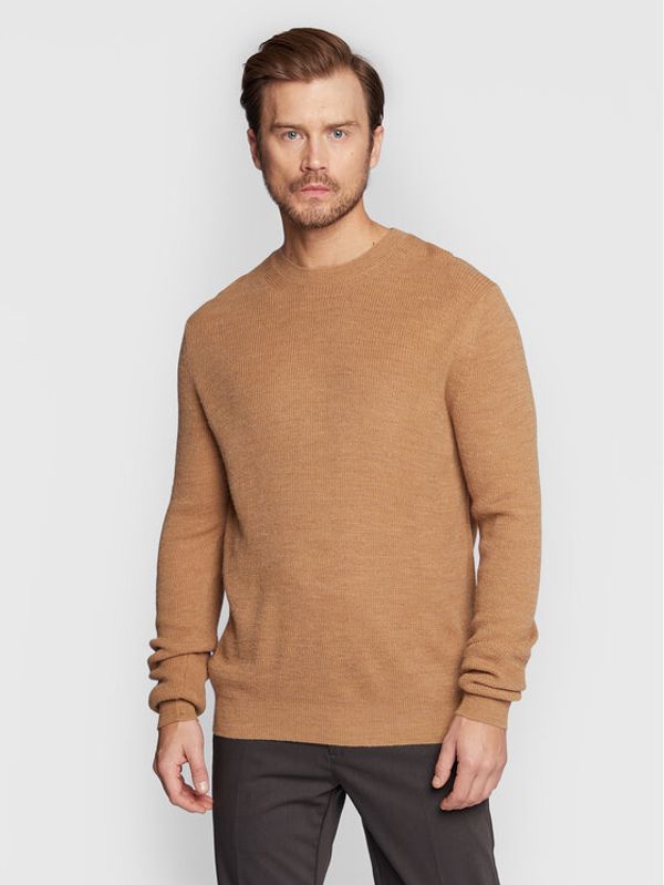 Sisley Sisley Пуловер 109KS100X Бежов Regular Fit