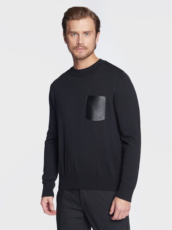 Sisley Sisley Пуловер 129MS1014 Черен Regular Fit