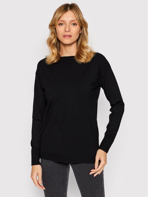 Sisley Sisley Пуловер 14ETM1A48 Черен Regular Fit