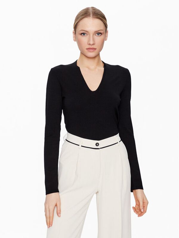 Sisley Sisley Пуловер 14ETM400H Черен Regular Fit