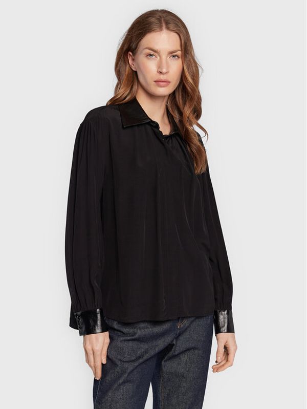 Sisley Sisley Риза 56ICLQ02L Черен Regular Fit