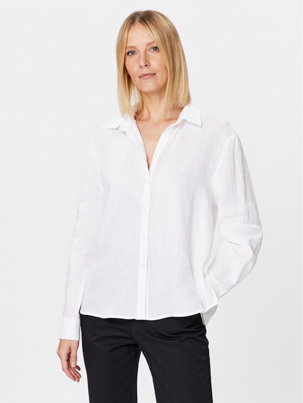 Sisley Sisley Риза 5BMLLQ05B Бял Regular Fit