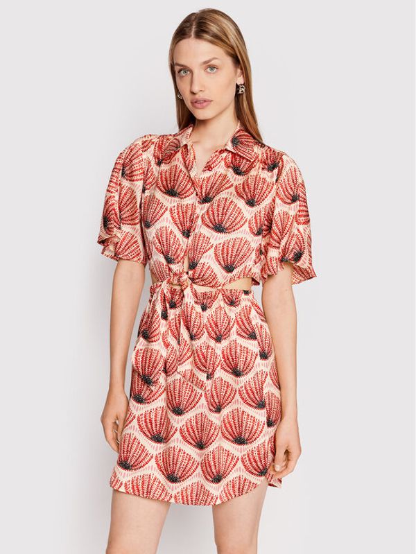 Sisley Sisley Рокля тип риза 4D9NLV01A Червен Regular Fit