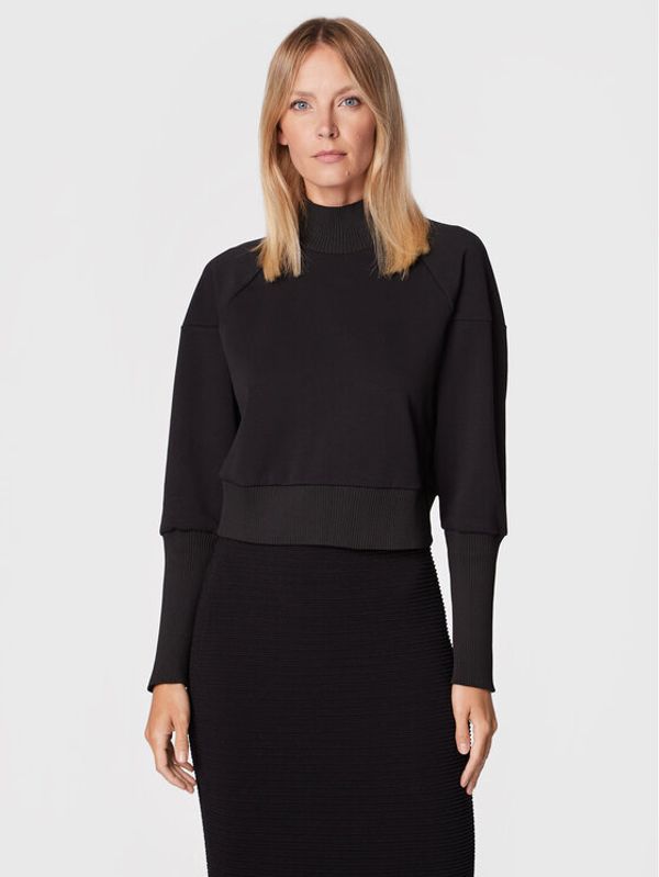 Sisley Sisley Суитшърт 3IPRL200B Черен Regular Fit