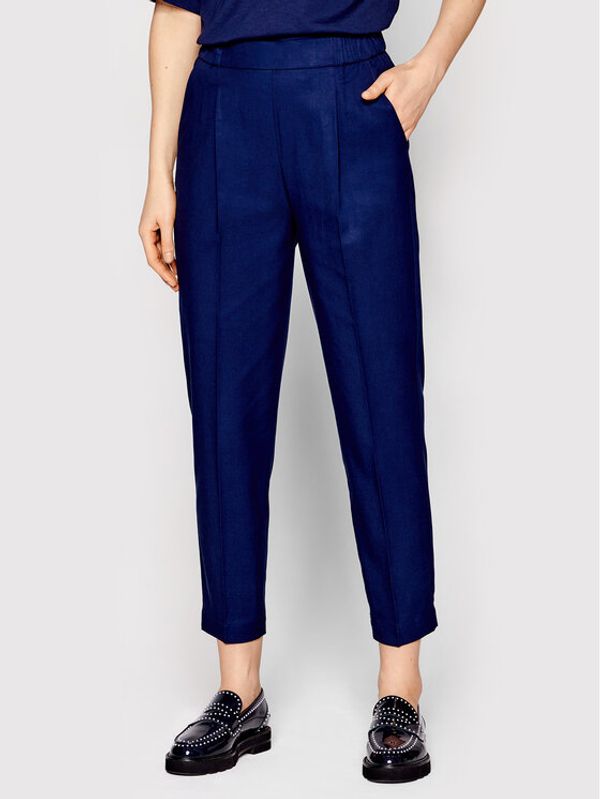 Sisley Sisley Текстилни панталони 40YR55CZ7 Тъмносин Regular Fit