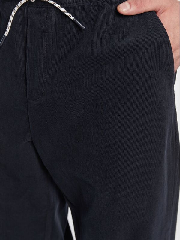 Sisley Sisley Текстилни панталони 4JPMSF017 Тъмносин Relaxed Fit