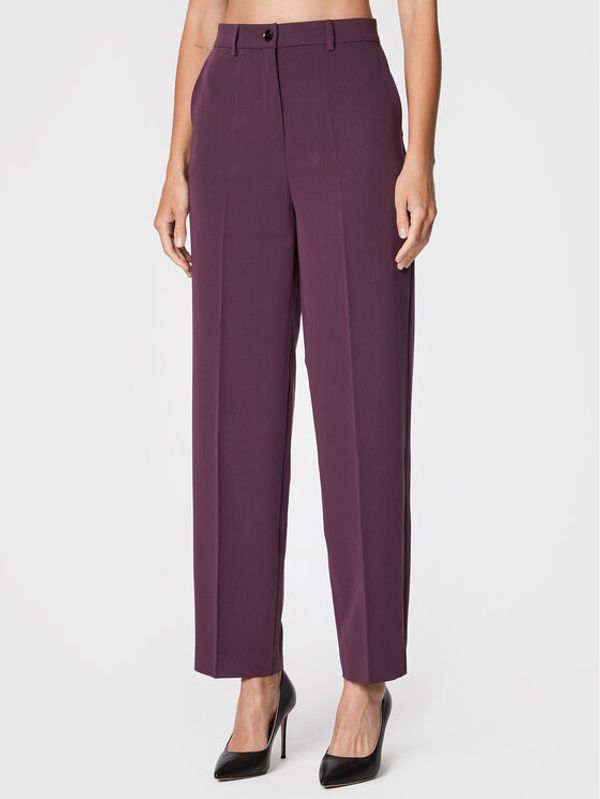 Sisley Sisley Текстилни панталони 4KVXLF01E Виолетов Relaxed Fit