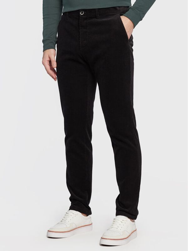 Sisley Sisley Текстилни панталони 4SFRSF01P Черен Slim Fit