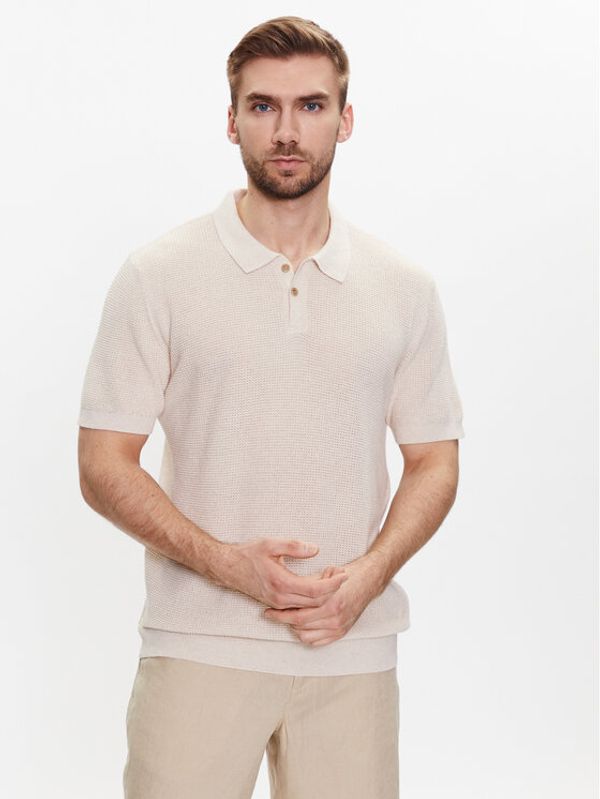 Sisley Sisley Тениска с яка и копчета 104NS300C Regular Fit