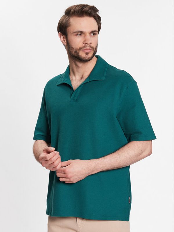 Sisley Sisley Тениска с яка и копчета 35T9S300E Regular Fit