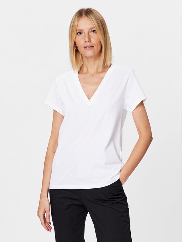 Sisley Sisley Тишърт 3096L400B Бял Regular Fit