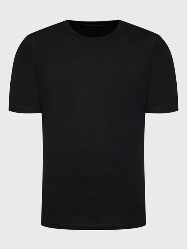 Sisley Sisley Тишърт 3I1XS101J Черен Regular Fit