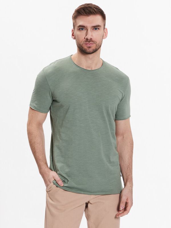 Sisley Sisley Тишърт 3YR7S101K Зелен Slim Fit