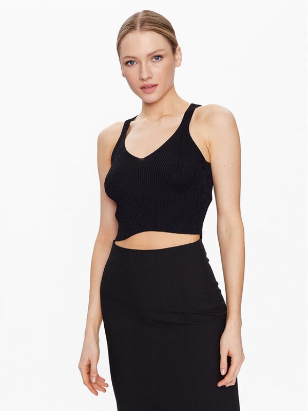 Sisley Sisley топ 11APMH003 Черен Slim Fit