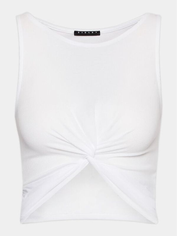 Sisley Sisley топ 3FPZLH00I Бял Regular Fit