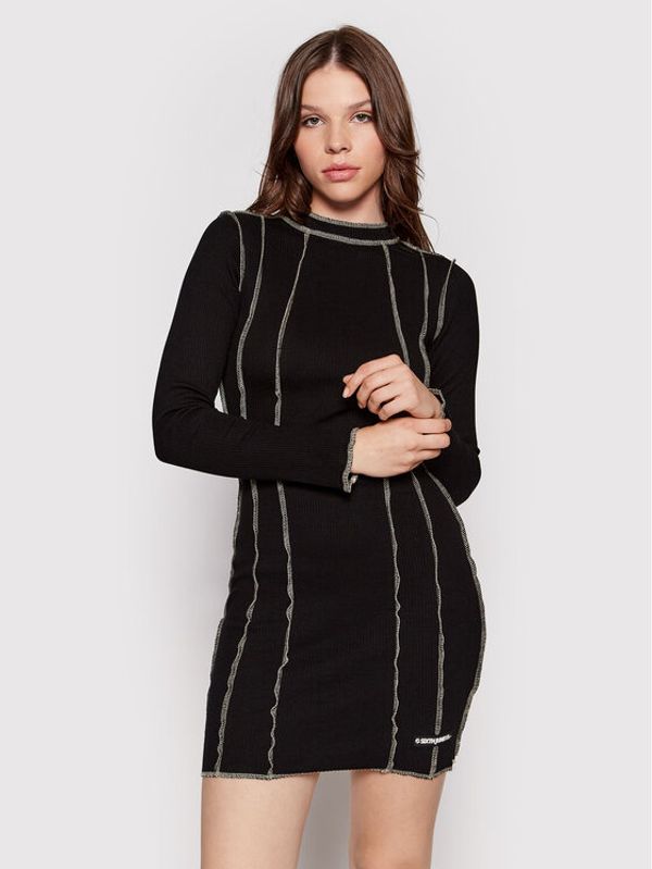 Sixth June Sixth June Плетена рокля 12191 Черен Slim Fit