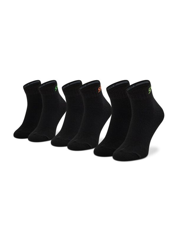 Skechers Skechers Комплект 3 чифта къси чорапи детски SK42025 Черен