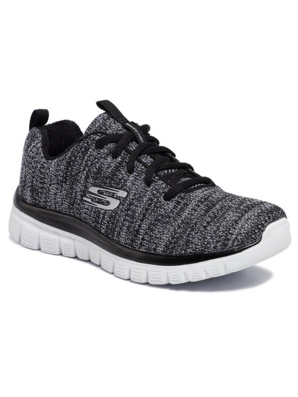 Skechers Skechers Обувки Twisted Fortune 12614/BKW Черен