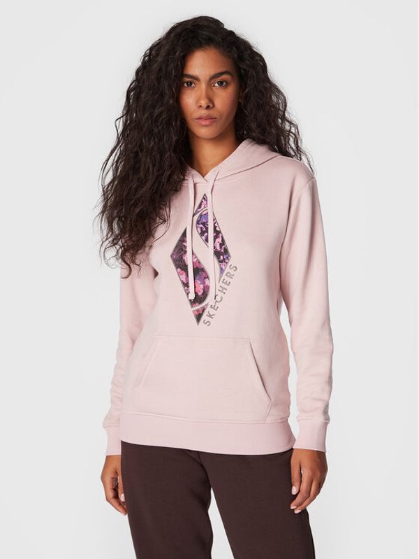 Skechers Skechers Суитшърт Diamond Forever Floral WHD73 Розов Regular Fit