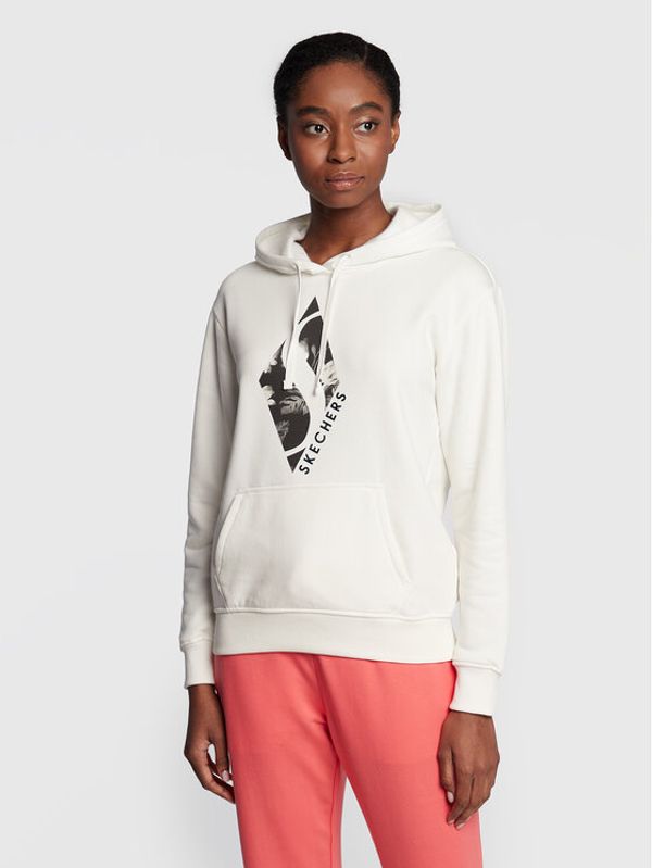 Skechers Skechers Суитшърт Magnolia Dreams WHD72 Бял Regular Fit