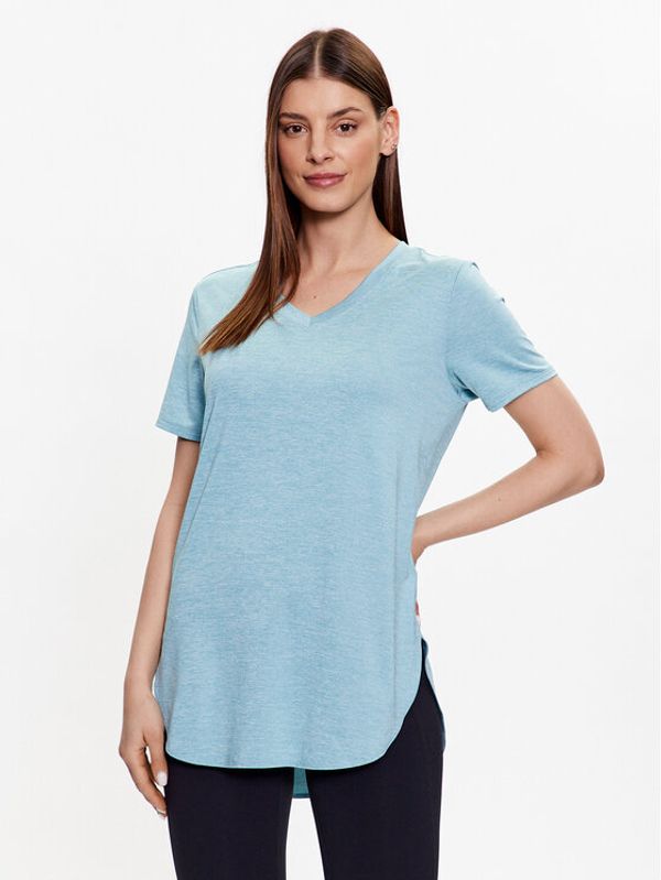 Skechers Skechers Тениска от техническо трико Diamond Blissful W1TS336 Син Relaxed Fit