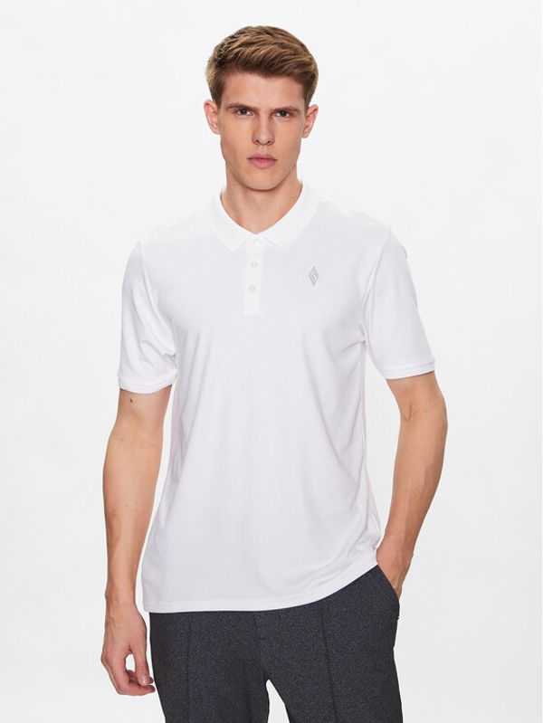 Skechers Skechers Тениска с яка и копчета Off Duty M3TO45 Бял Regular Fit