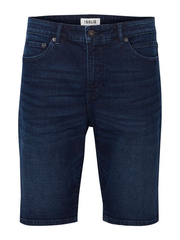 Solid Solid Дънкови шорти 21104980 Тъмносин Regular Fit