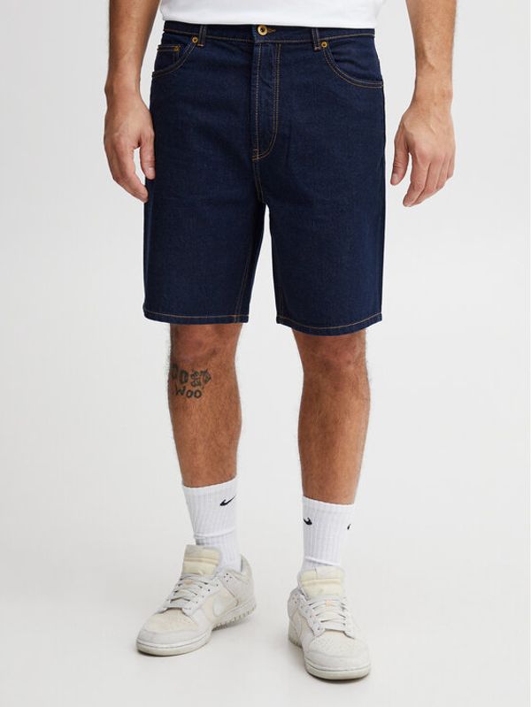 Solid Solid Дънкови шорти 21107657 Тъмносин Straight Fit