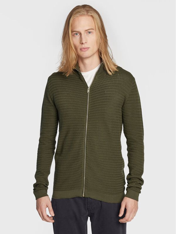 Solid Solid Кардиган 21103418 Зелен Slim Fit