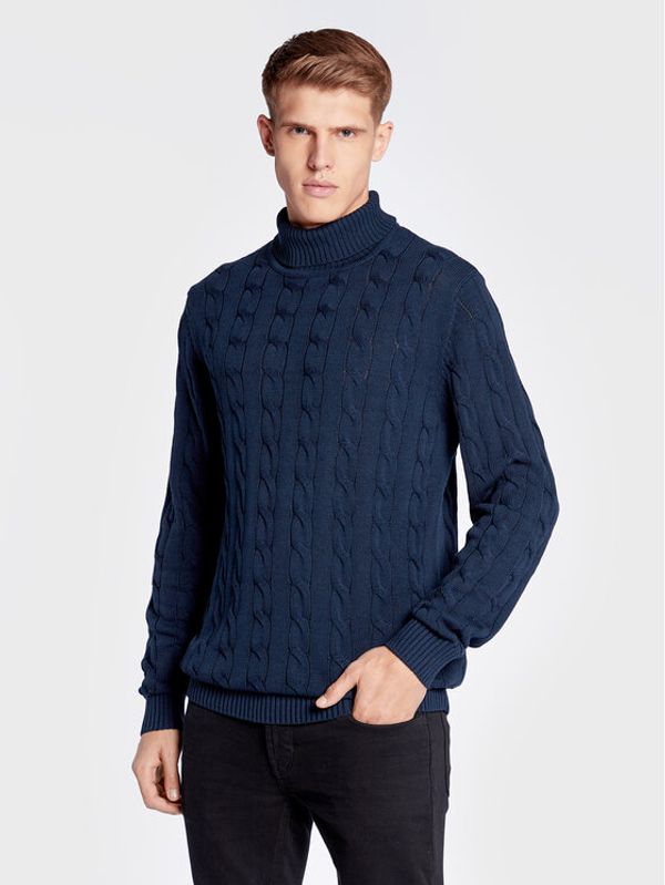 Solid Solid Поло 21107139 Тъмносин Regular Fit