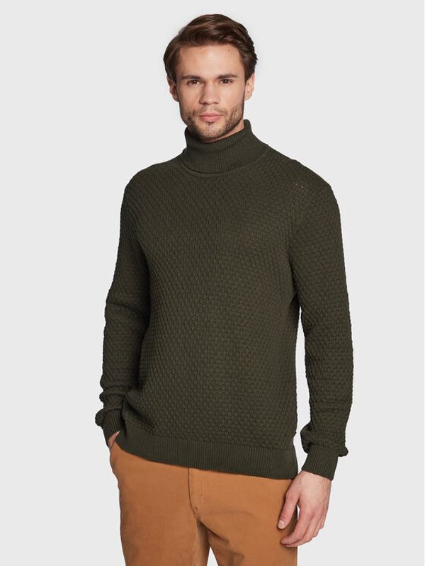 Solid Solid Поло Clive 21107497 Зелен Regular Fit